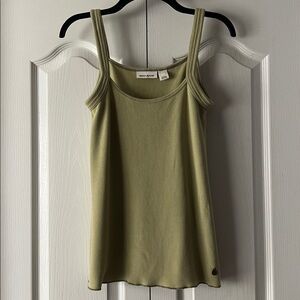 DKNY Light Green Ribbed Top